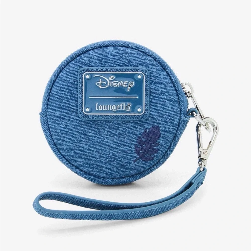 NEW Loungefly Disney Lilo & Stitch Denim Coin Purse Wristlet BoxLunch Exclusive - Picture 3 of 7